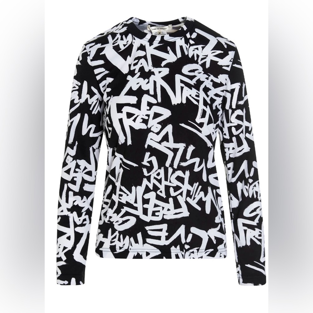 Comme des Garçons Graphic Printed Long Sleeve T-Shirt